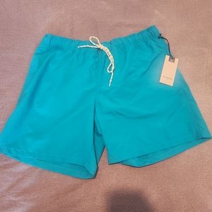 Men's 7" Board Shorts Swim Trunks Teal Turquoise Blue Goodfellow & Co.
